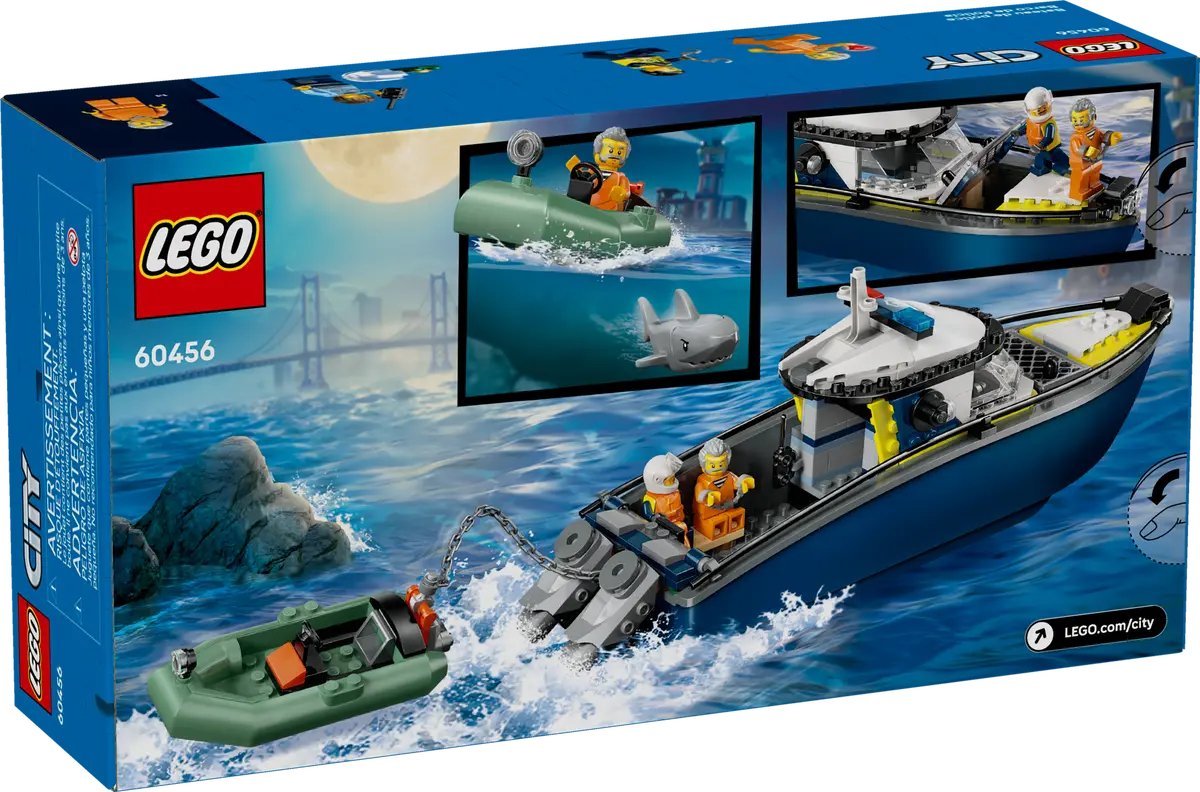 Конструктор LEGO City Полицейская погоня на лодке 60456