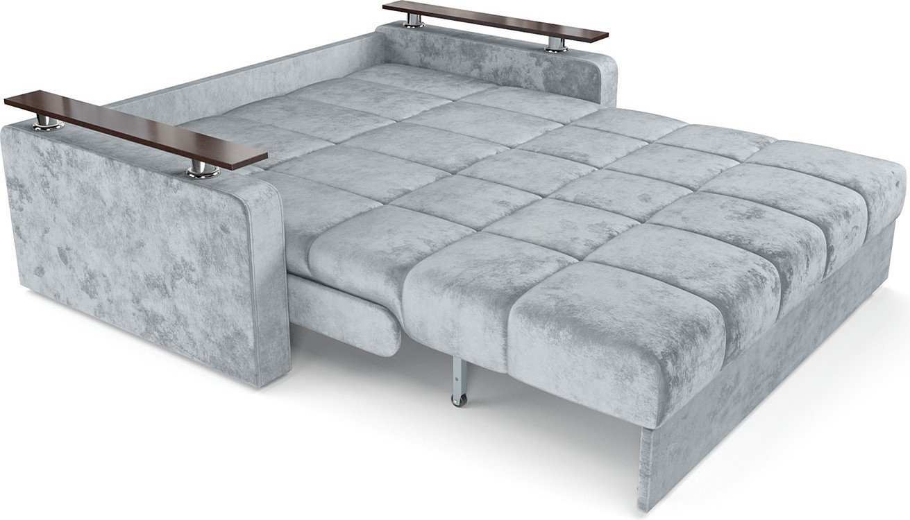 Диван Мебель-АРС Аккордеон Бакли НПБ 155x200 (велюр серый Plush OWV-11)