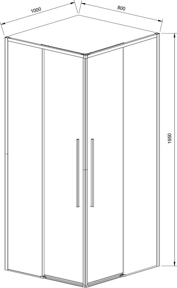 Душевой уголок Vincea Slim-N VSS-4SN8010CLB
