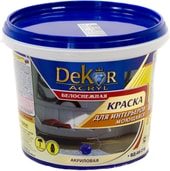 Краска Dekor ВД-АК-216 для интерьеров моющаяся (белоснежный, 1.1 кг)