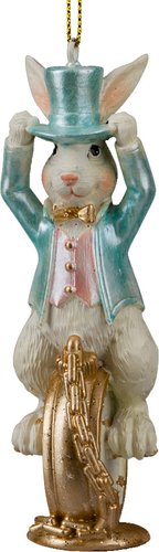 Елочная игрушка Erich Krause Decor. Кролик в цилиндре перламутр 64520