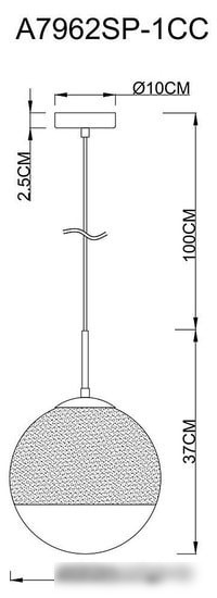 Подвесная люстра Arte Lamp Jupiter Chrome A7962SP-1CC