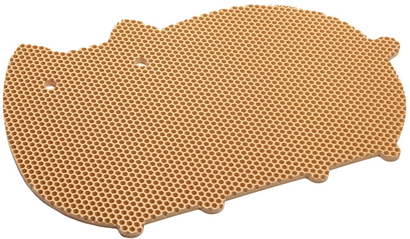 Коврик под миску Alicosta ЭВА 600x400 кот (соты/бежевый)