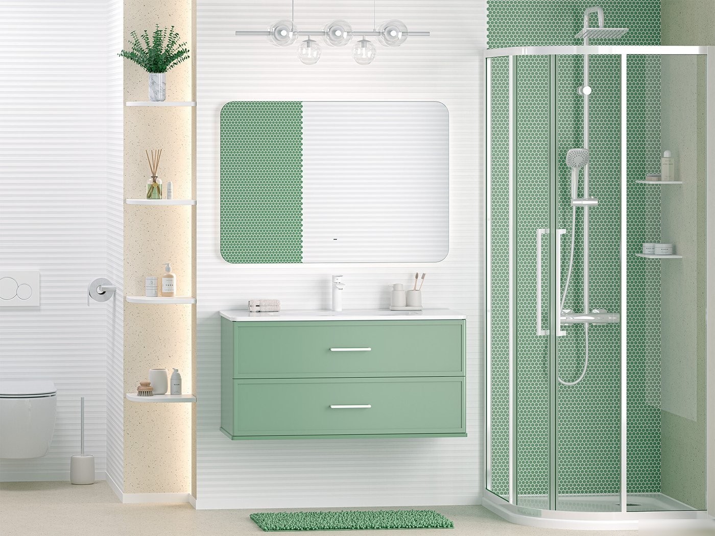 Brevita Тумба с умывальником Verde 100 Ver-09100-0102Я+B-OND100-01