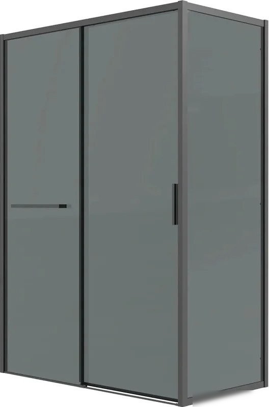 Душевая стенка Grossman Style 90x195 200.K33.05.90.21.10 (черный матовый, стекло тонированное)