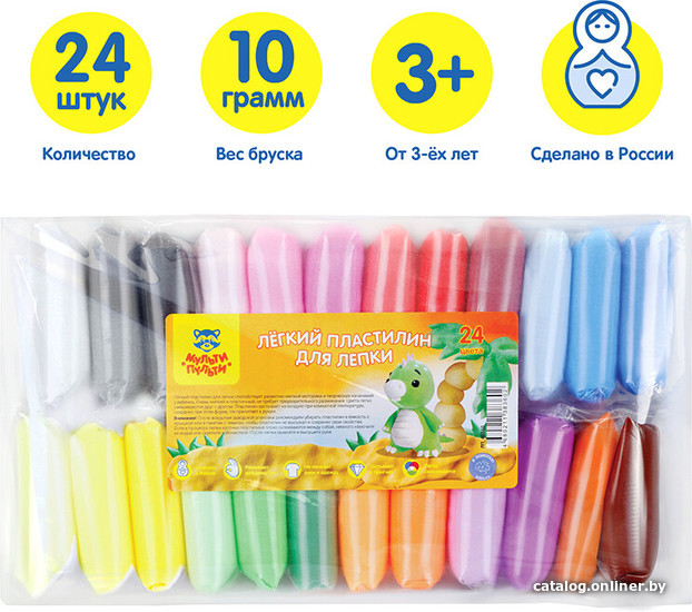 Пластилин Мульти-пульти ЛП_40360 (24 цв)
