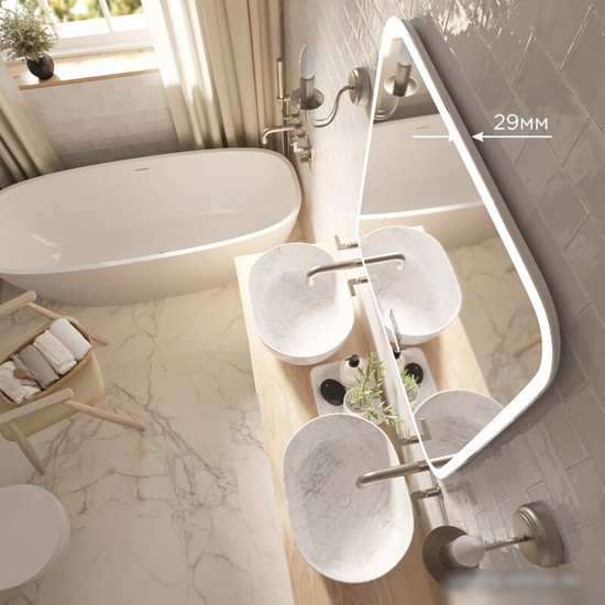 Mixline Зеркало Стив-6 548630 с подсветкой