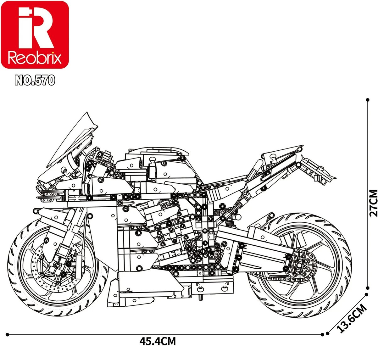 Конструктор Reobrix Мотоцикл 570