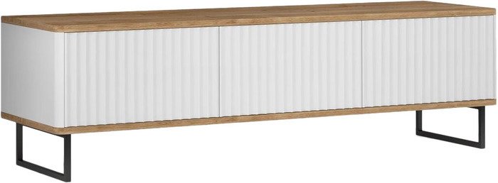 Тумба Shtabe Royal 5031 эко (белый/дуб кантри золотой/черный)
