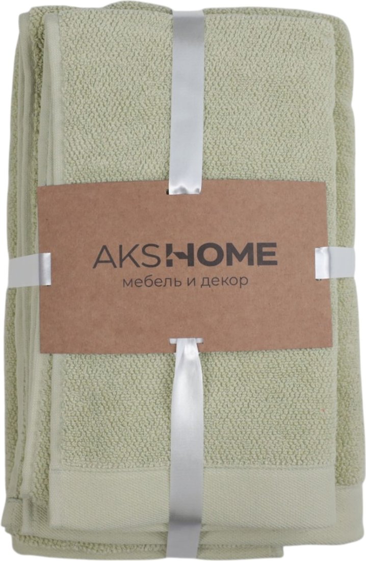 Набор полотенец AksHome Tanuki 50x90/70x140 (2шт, зеленый чай)
