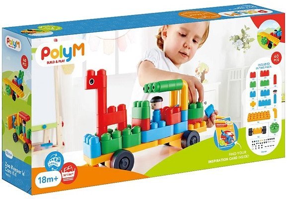 Конструктор PolyM Смотритель зоопарка и автомобили 760006_HP (40эл)