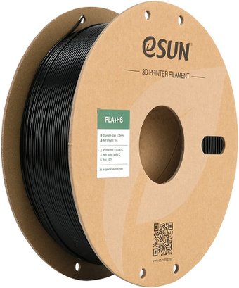Филамент eSUN PLA+HS PLA+HS175B3B1 (1.75 мм, 3 кг, черный)