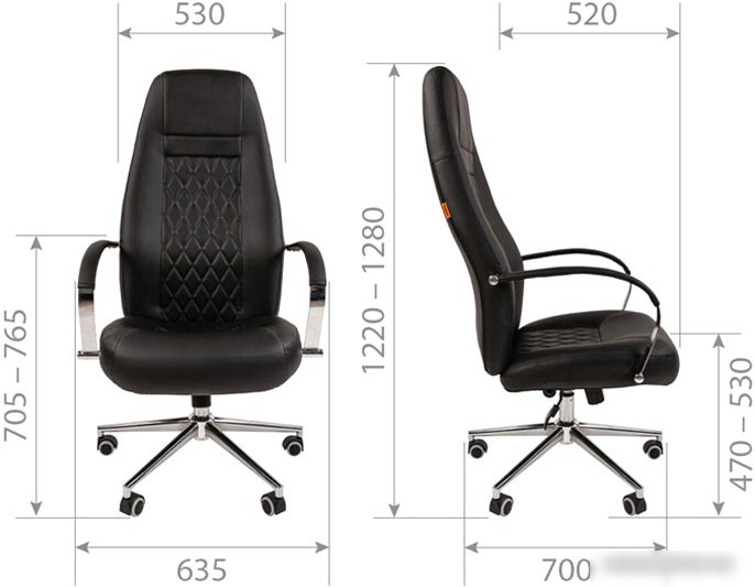 Офисное кресло CHAIRMAN 950 N (экопремиум, черный)