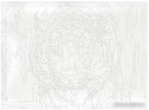 Картина по номерам MultiArt Тигр в снегу CANV30X40-MULTI24
