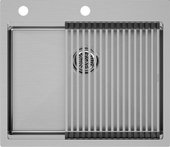 Кухонная мойка Paulmark Kroner-pro 59 + ролл-мат pro PM705951-BS+R405-BS