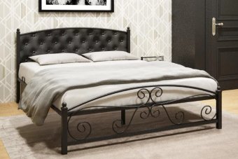 Кровать Князев Мебель Бали 180x200 БИ.180.200.Ч (черный муар)
