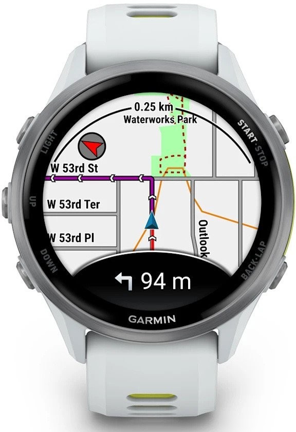 Умные часы Garmin Forerunner 970 47 мм (белый/зеленый)