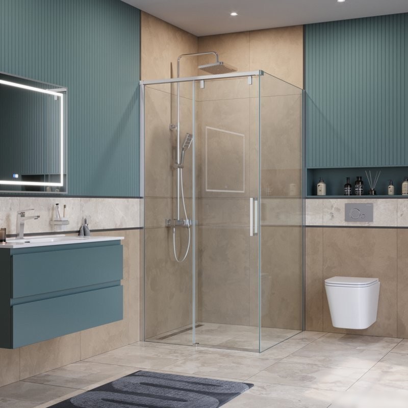 Душевая стенка BelBagno SOFT_CLOSE-1-100-FIX-C-Cr