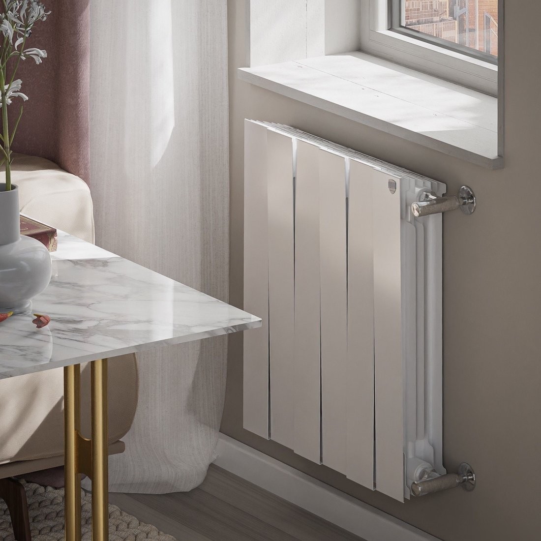 Биметаллический радиатор Royal Thermo PianoForte 500 Белый - 6 секций