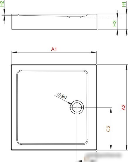 Душевой поддон Radaway Doros C Compact 100x100 [SDRC1010-05]