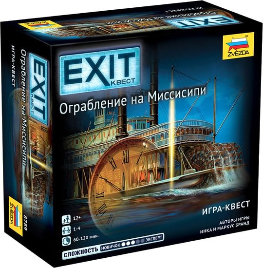Настольная игра Звезда Exit-Квест. Ограбление на Миссисипи