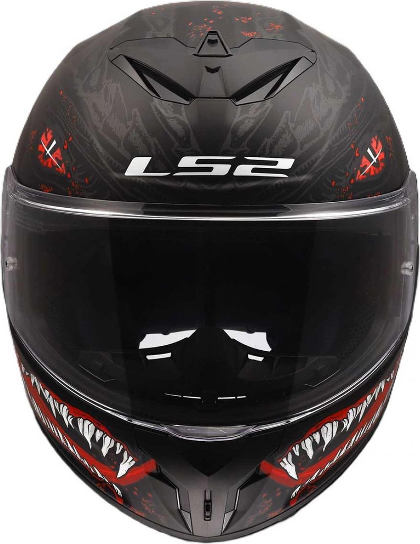 Мотошлем LS2 FF820 Rapid III Kaiju II (S, черный/красный/белый)