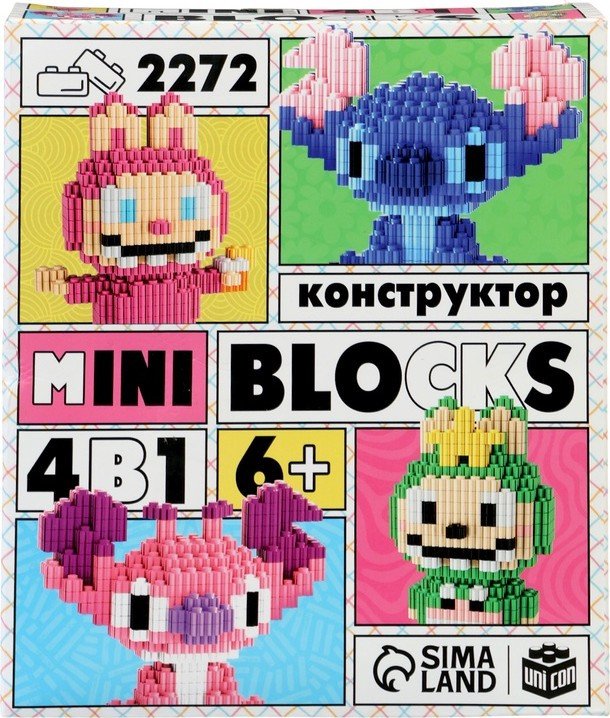 Конструктор Unicon Mini Blocks. Веселые друзья 10901289