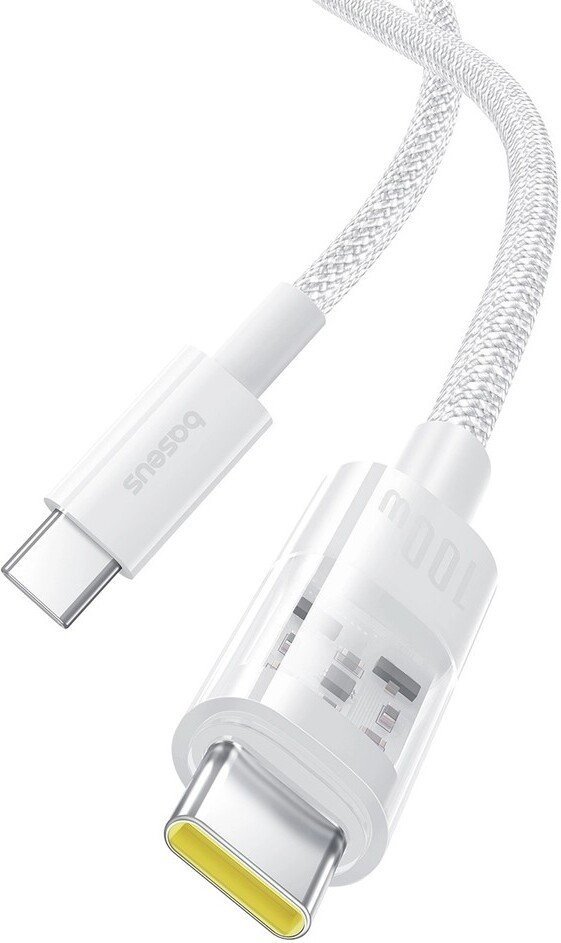 Кабель Baseus Gem Fast-Charging Data 100W USB Type-C - USB Type-C (1 м, белый)