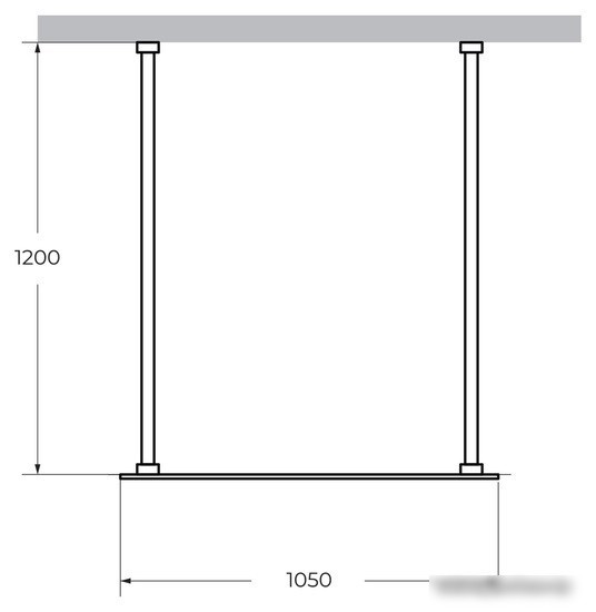 Душевая стенка Cezares LIBERTA-L-2-105-120-C-Cr