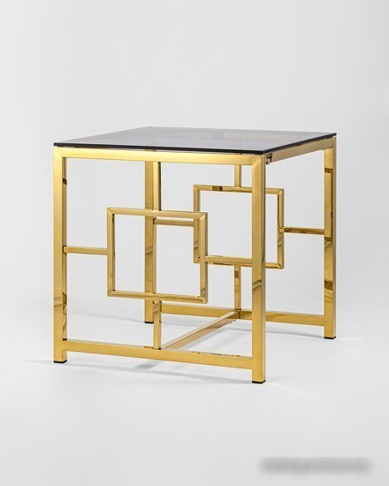 Журнальный столик Stool Group Бруклин 55x55 EET-013 (стекло smoke/сталь золото)