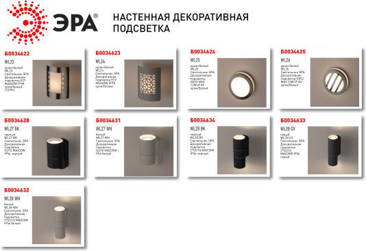 Бра ЭРА WL25 Б0034624
