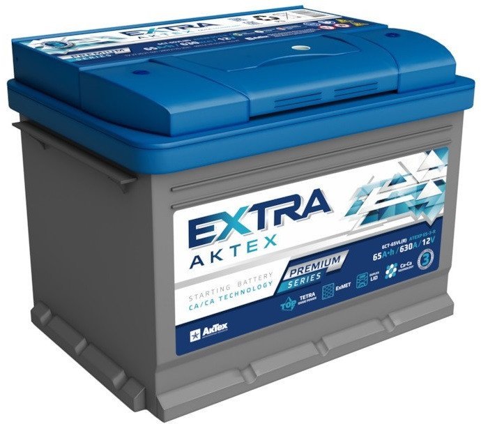 Автомобильный аккумулятор АкТех Extra Premium R+ (65 А·ч)