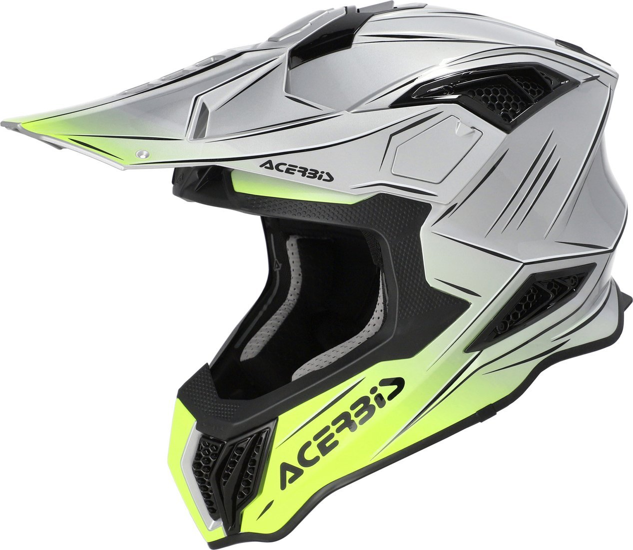Мотошлем Acerbis Airstrike-X 0026905.290.064 (M, серый/желтый)