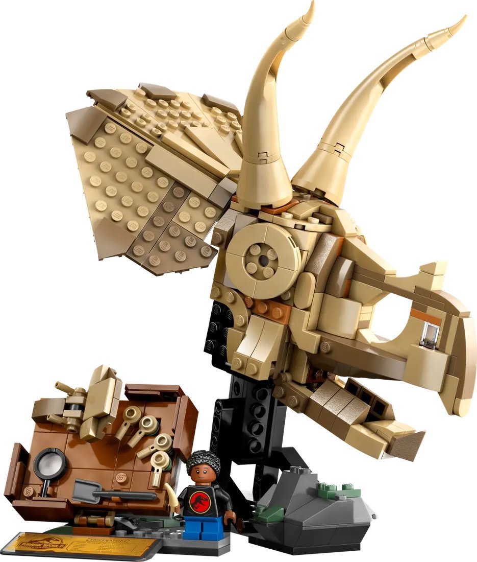 Конструктор LEGO Jurassic World Окаменелости динозавров череп трицератопса 76969