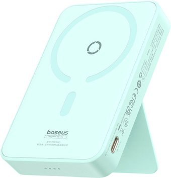 Внешний аккумулятор Baseus MagPro Magnetic Bracket Wireless Fast-Charging Power Bank 20W 5000mAh (мятный, китайская версия)