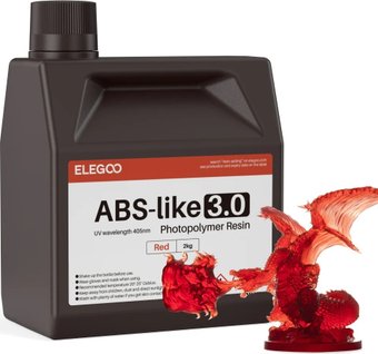 Фотополимер Elegoo ABSlike V3.0 2кг (красный)