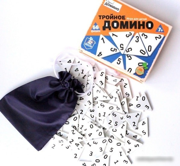 Настольная игра Десятое королевство Деревянное тройное домино 02982