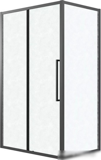 Душевая стенка Grossman Cosmo 90x195 200.K33.02.90.21.02 (черный матовый/шиншилла стекло)