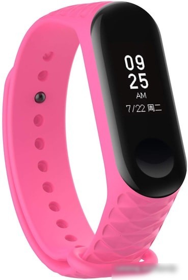 Ремешок Xiaomi ребристый для Mi Band 3 (розовый)