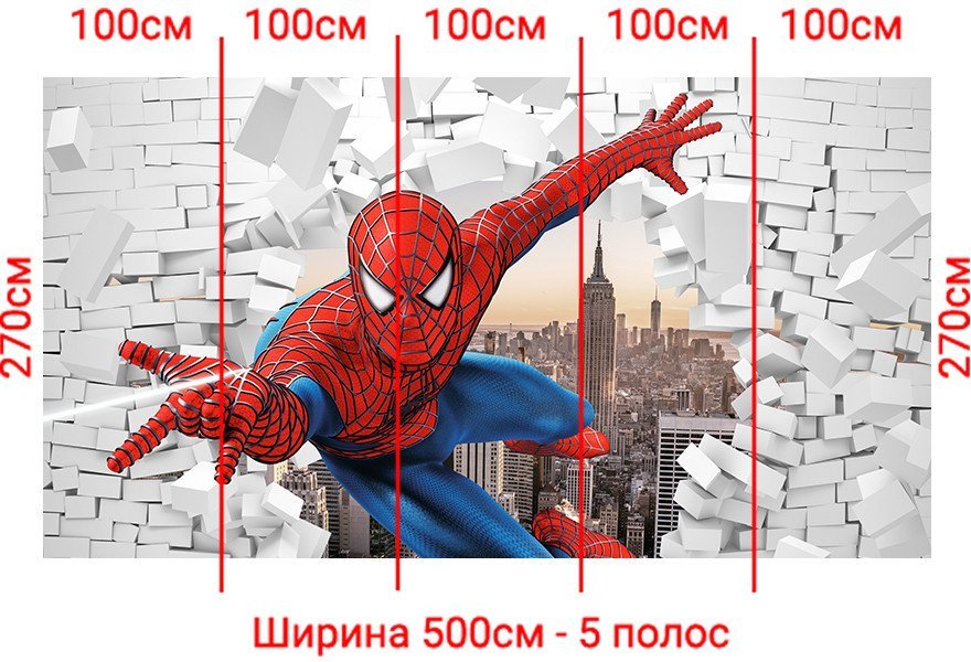 Фотообои Arthata Fotooboi-SpiderMan-66 (500x270)