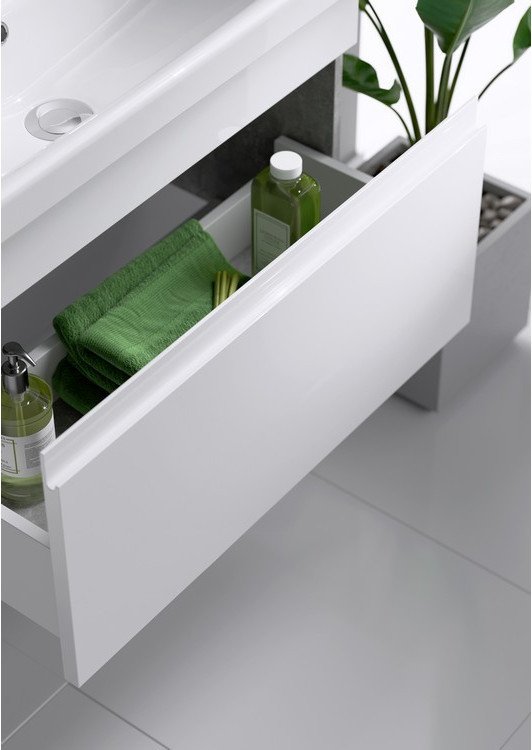 Aqwella Тумба с умывальником Smart SRT0105DB + Moduo 50 Slim S-UM-MOD50SL/1