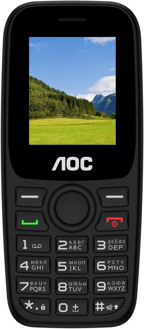 Кнопочный телефон AOC A170 (черный)