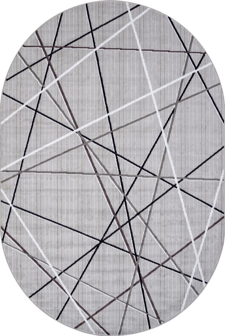 Ковер для жилой комнаты Merinos Silver F395-OVAL-GRAY (2.5x3.5)