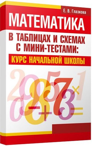 Учебное пособие издательства Попурри. Математика в таблицах и схемах с мини-тестами (Глазкова Е.)