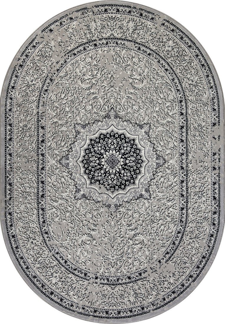 Ковер для жилой комнаты Merinos Palermo F294-OVAL-DARK GRAY (1x2)
