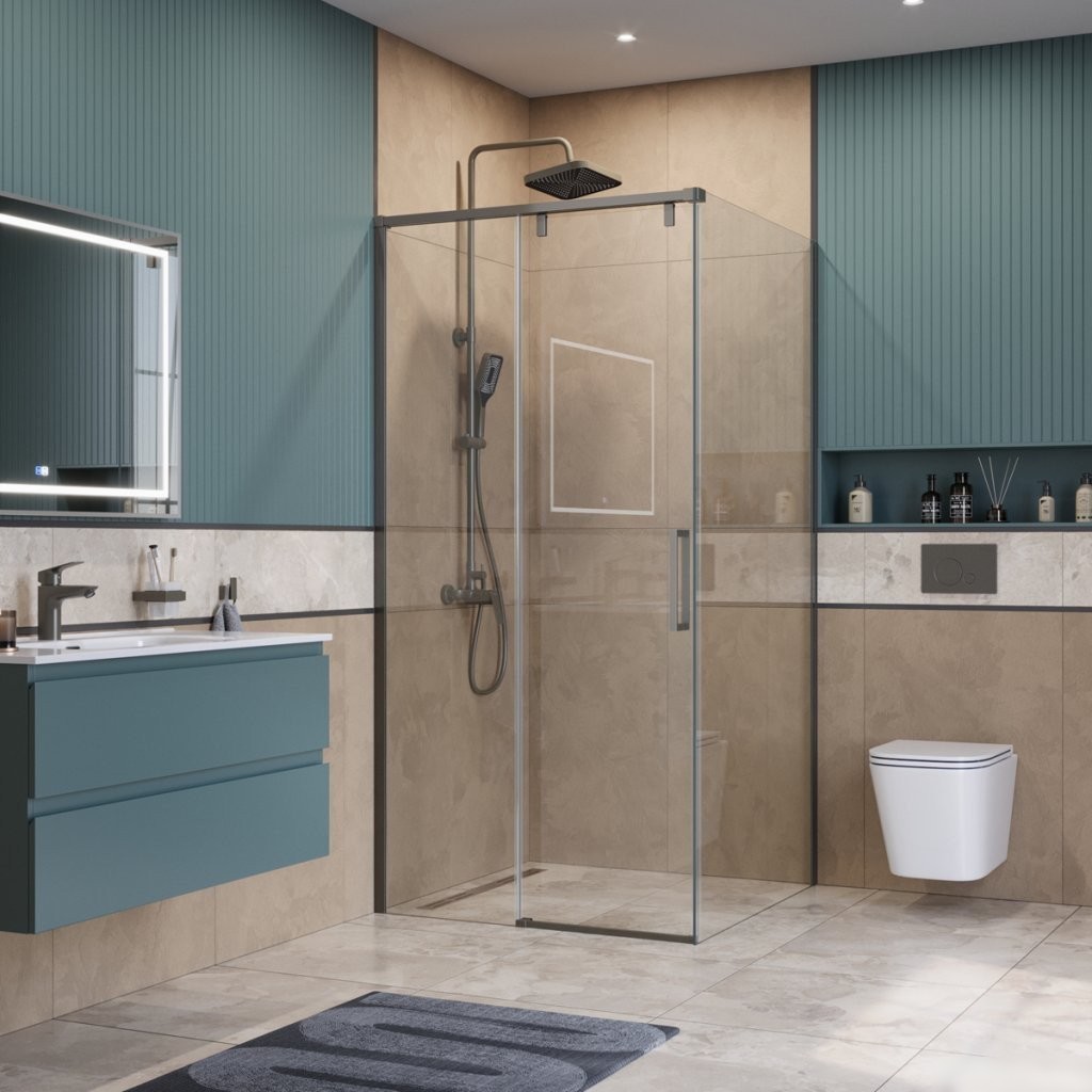 Душевая стенка BelBagno SOFT_CLOSE-1-90-FIX-C-GM