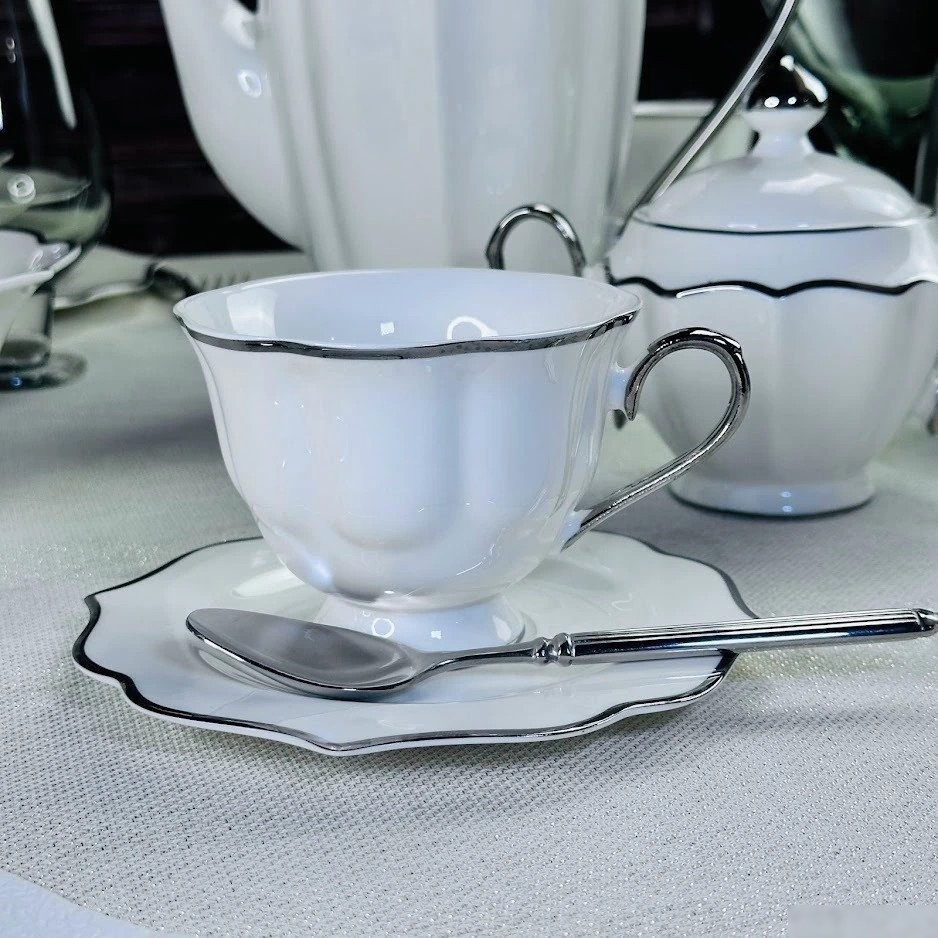 Набор чашек Lenardi Magnolia Silver 205-589 (12пр)