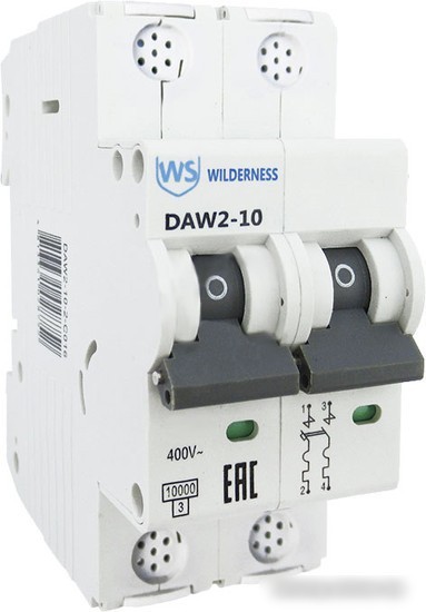 Выключатель автоматический Wilderness DAW2-10 2P 10A D 10kA DAW2-10-2-D010