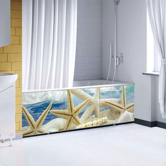 Фронтальный экран под ванну Comfort Alumin Морская звезда 3D 1.7