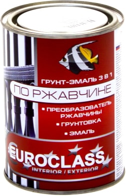 Эмаль Euroclass грунт-эмаль по ржавчине (черный, 0.9 кг)